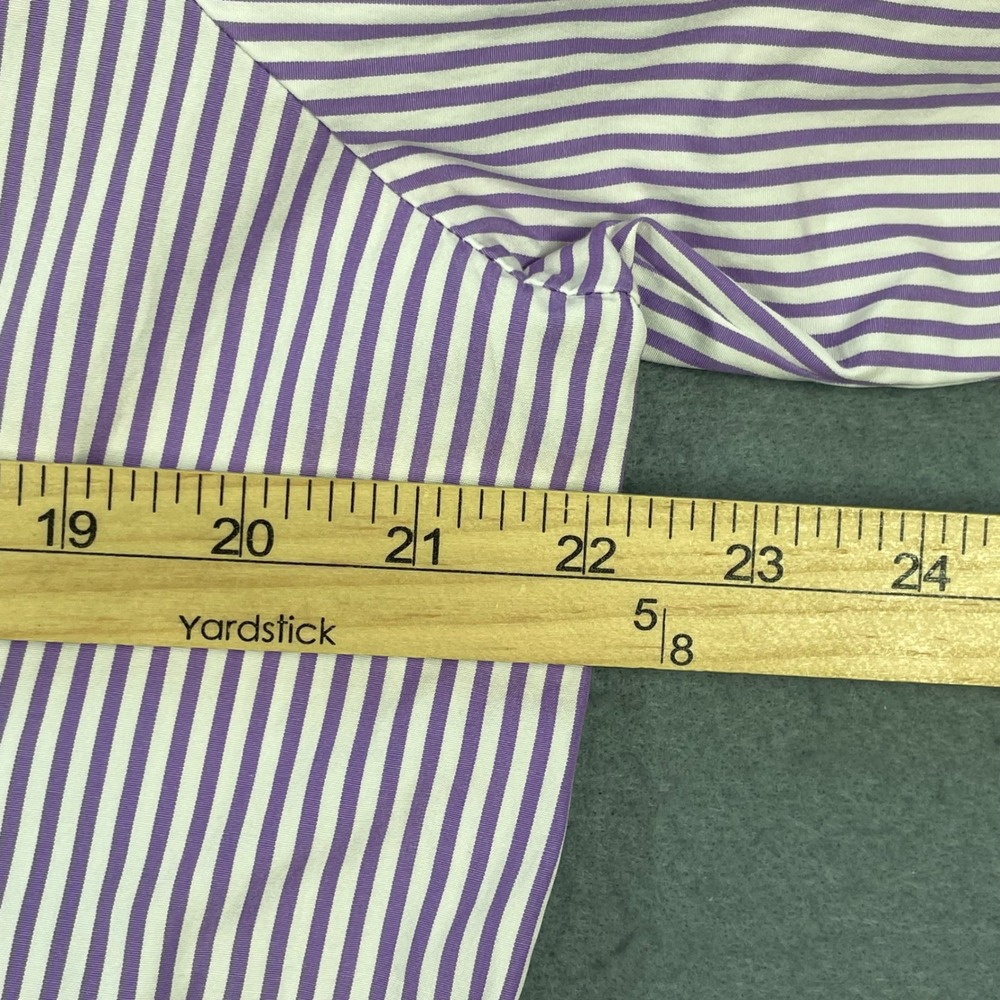 Faconnable Purple Striped Button Down Long Sleeve Shirt Women XL - Picture 4 of 6